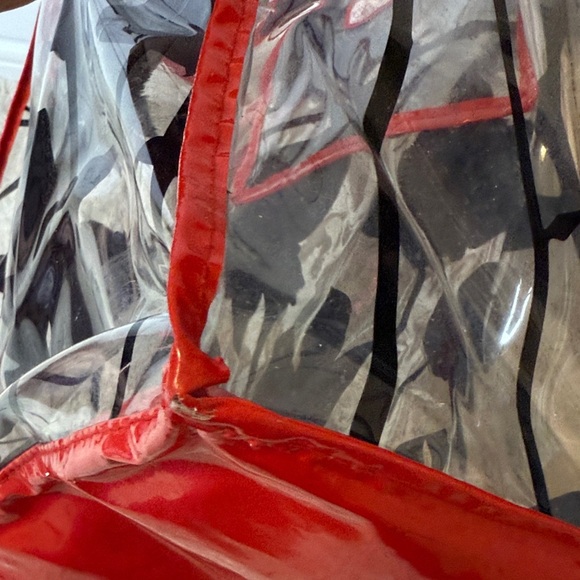 Red and Black Floral Transparent Tote Bag - Picture 8 of 10